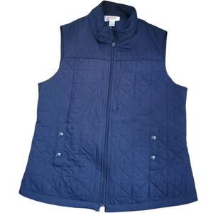 Talbots Quilted Zip Up Vest